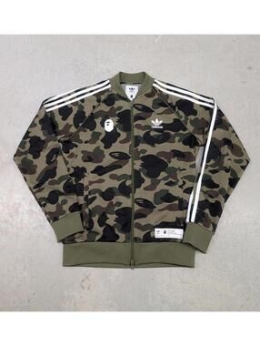 Bape x Adidas Green Army Camo Track Jacket FW18